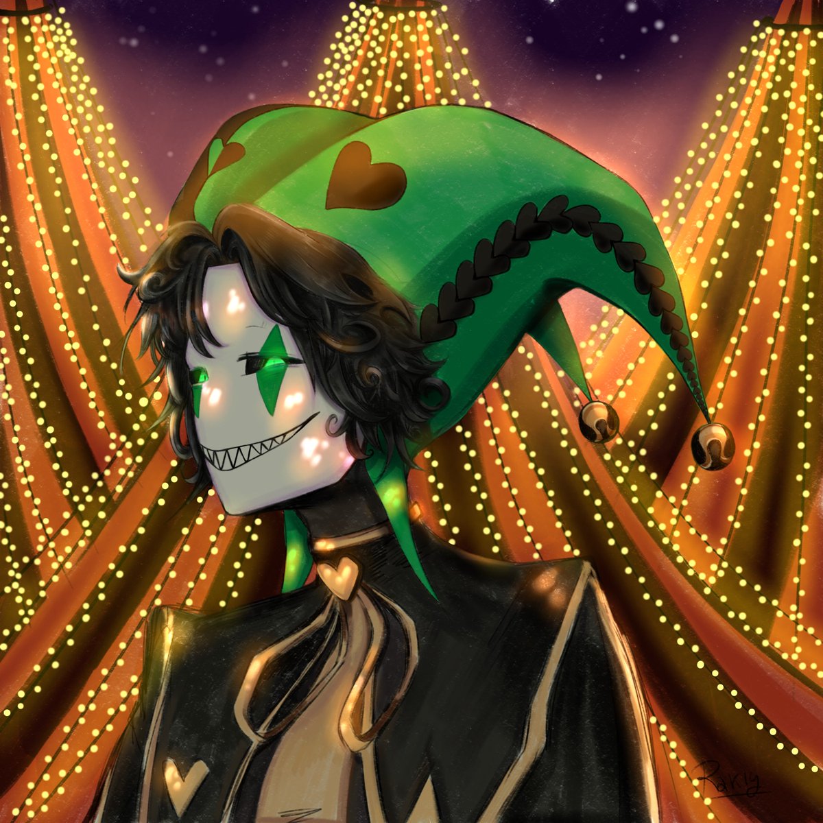 ItsRakly's tweet photo. I made the background #harlequin #tfc #thefreakcicus https://t.co/xLpqYEZtJ0