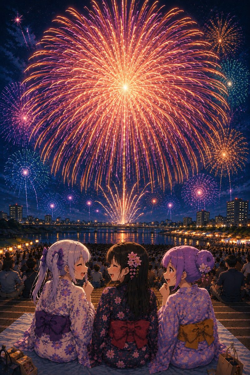 ねこのしっぽさん、こんばんはー 今週五枚目、綺麗目の一枚は特大の三