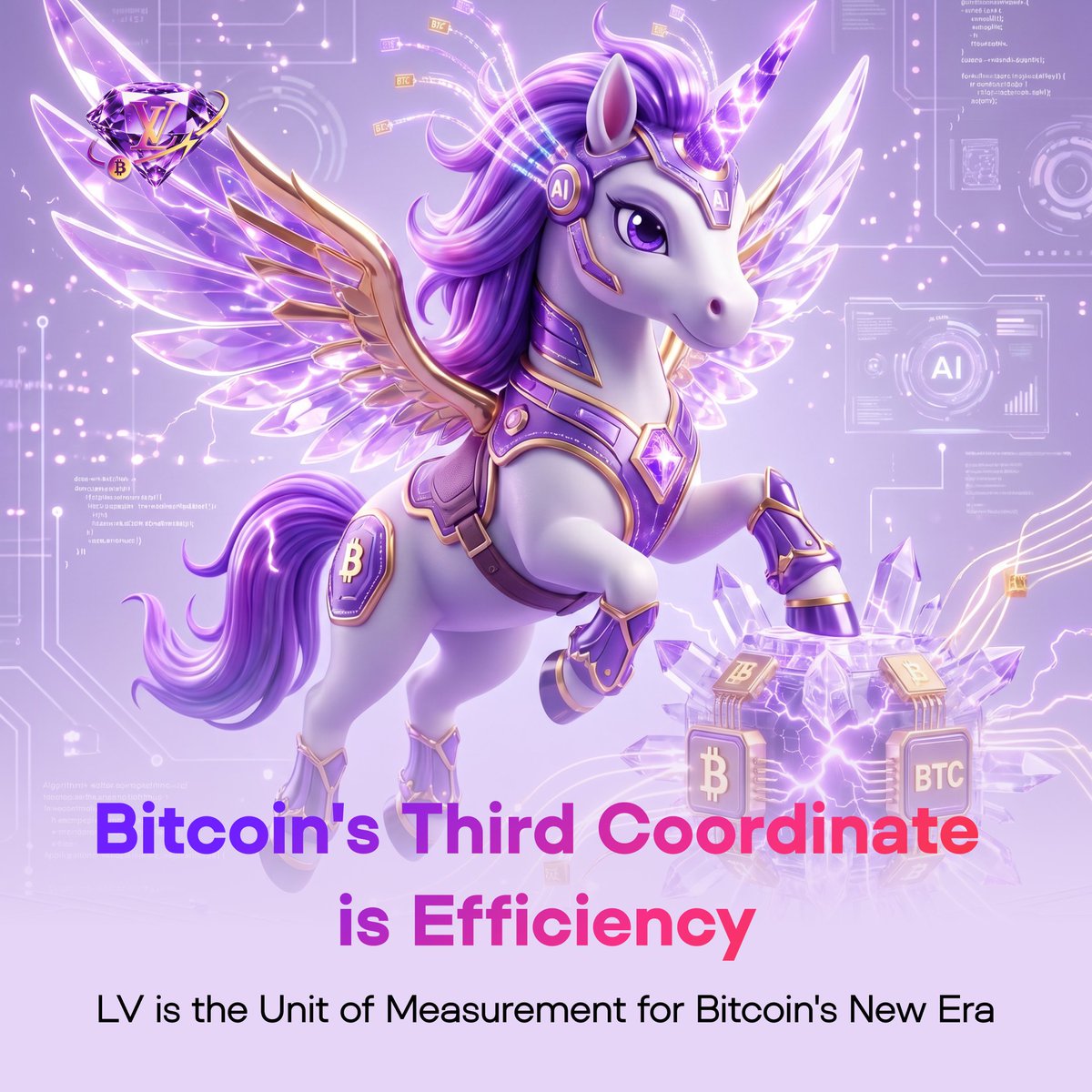 LVelocity_'s tweet photo. Bitcoin's first coordinate: Scarcity. 21 million cap — defining a generation's store-of-value narrative.

Bitcoin's second coordinate: Security. 600 EH/s hashrate — defining an immutable foundation of trust.

Bitcoin's third coordinate is being established now: Efficiency.

Lightning Network moves Bitcoin at millisecond speed. The trillion-dollar stablecoin market is migrating to Lightning. Institutional settlements complete in 0.43 seconds.

When Bitcoin has scarcity, security, and efficiency — it completes the transition from "digital gold" to "global payment network."

LV is the unit of measurement for Bitcoin's third coordinate — making efficiency ownable, tradable, and deflationary.