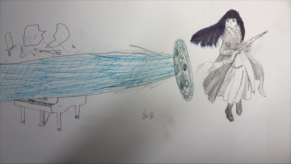 6lem0nade6's tweet photo. ゾルトラークのbgm弾きたいと思って久しぶりにピアノ練習しても挫折してまた弾かんくなる。(自分の画力にしては頑張った) https://t.co/XZQhNCulpb