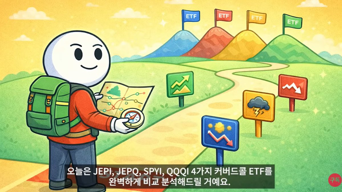donbaek2's tweet photo. 연 13% 월배당, 커버드콜 ETF 분석
JEPQ,JPEI / QQQI, SPYI 

JEPI, JEPQ, SPYI, QQQI 네 가지 커버드콜 ETF의
전략과 세금 구조를 비교 분석한 영상 봤음
누군가는 자산깎아먹기라고 하지만
나는 어떻게 활용하느냐에 따라서 현금흐름을 만드는
확실한 자산투자라고 생각 함 
10가지로 정리해봄

1. 분배금은 배당금이 아니라는 것
배당금은 기업 이익을 나눈 거지만 분배금은
옵션 프리미엄·배당·자본환원이 섞여 있어서
높은 분배율이 원금 일부를 돌려받는 것일 수도 있다고 함

2. 커버드콜은 아파트가 아니라 오피스텔 전략이라는 것
시세 차익을 포기하는 대신 매달 
안정적인 월세(프리미엄)를 받는 구조라고 함
나스닥이 30% 올라도 10%만 따라가지만 
횡보·하락장에서는 오히려 유리하다는 것

3. JEPI·JEPQ는 일반 커버드콜, SPYI·QQQI는 콜스프레드 전략
일반 커버드콜은 상승분을 특정 가격에서 
완전히 막아버리지만
콜스프레드는 추가 옵션 매수로 
상승분 일부를 더 가져갈 수 있다고 함
100→120달러 상승 시 일반 커버드콜은 8달러, 
콜스프레드는 17달러를 번다는 것

4. 하락장에서는 프리미엄이 방어막 역할을 한다는 것
2022년 S&P500이 18% 빠졌을 때 
JEPI는 배당 포함 4% 하락에 그쳤다고 함
14%p를 방어해준 셈이라는 것

5. 한국 투자자에게는 ROC 세금 혜택이 없다는 것
미국에서는 QQQI·SPYI의 분배금 98%가 
자본환원(ROC)으로 분류돼 당장 과세를 피하지만
한국 세법은 이를 구분 없이 전액 배당소득으로 
간주해서 15% 원천징수가 똑같이 적용된다는 것

6. 금융소득 2천만원을 넘으면 종합과세 대상이 된다는 것
JEPI에 2.5억만 투자해도 연 2천만원을 넘어서
종합과세 대상이 되고 최대 49.5%까지 
세율이 올라갈 수 있다고 함

7. 지역가입자는 건강보험료도 크게 오를 수 있다는 것
운용보수 차이가 장기적으로 크다는 것
JEPI·JEPQ는 0.35%, SPYI·QQQI는 0.68%로 
두 배 차이임

8. 1억 투자 시 30년이면 약 1천만원 차이가 난다는 것
월배당 재투자의 복리 효과가 크다는 것
1억을 QQQI에 투자해 매달 재투자하면 
연 재투자보다 10년 뒤 2천만원,
20년 뒤엔 1억 7,500만원 차이가 난다는 것

9. 연령·상황별 권장 비중이 다르다는 것
은퇴자는 60% 이하, 50대는 30~40%, 3040대는 30% 이하, 20대는 10% 이하가 적당하다고 함
공격적 투자자는 커버드콜보다 
QQQ 같은 성장주가 더 맞음

10. 흔한 실수 네 가지
100% 커버드콜 몰빵, 
분배율만 보고 투자, 
세금 계산 없이 투자,
배당금 전액 소비임
분배금의 50% 이상은 재투자해야 복리 효과가 난다는 것

모든지 100% 안전한건 없고
100% 정답은 없음
커버드콜의 리스크는 하락장에서 떨어진게 상승장에서는
못올라가기 때문에 자산깎아먹기라고들 표현함
그래서 잘 숙지하고 전략적으로 이용해야함