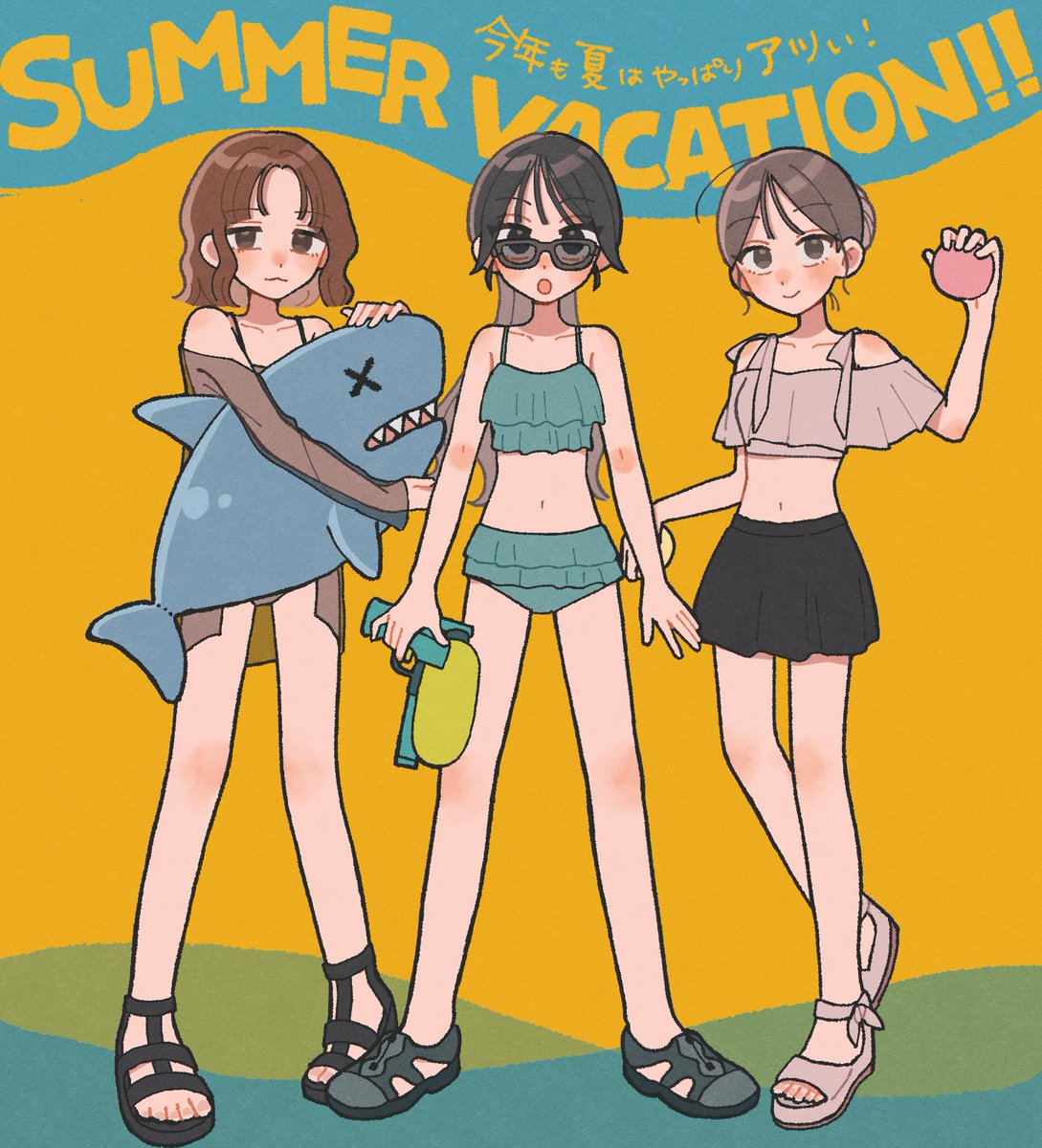 __tarako3's tweet photo. 夏🤩 #illustration‌‌ https://t.co/FWfQuFTbqj
