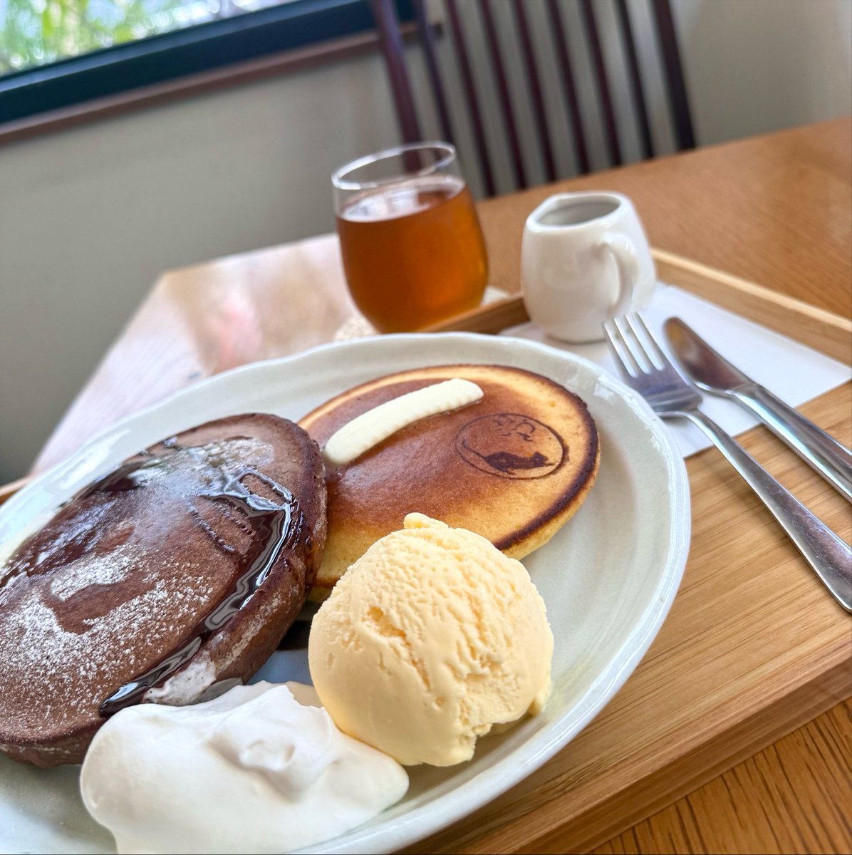 amzt99's tweet photo. 本日🍽️
食べ比べパンケーキしました〜〜〜美味しかった☺️☺️☺️また行きたい〜！！！！ https://t.co/XCkDI8HDnr