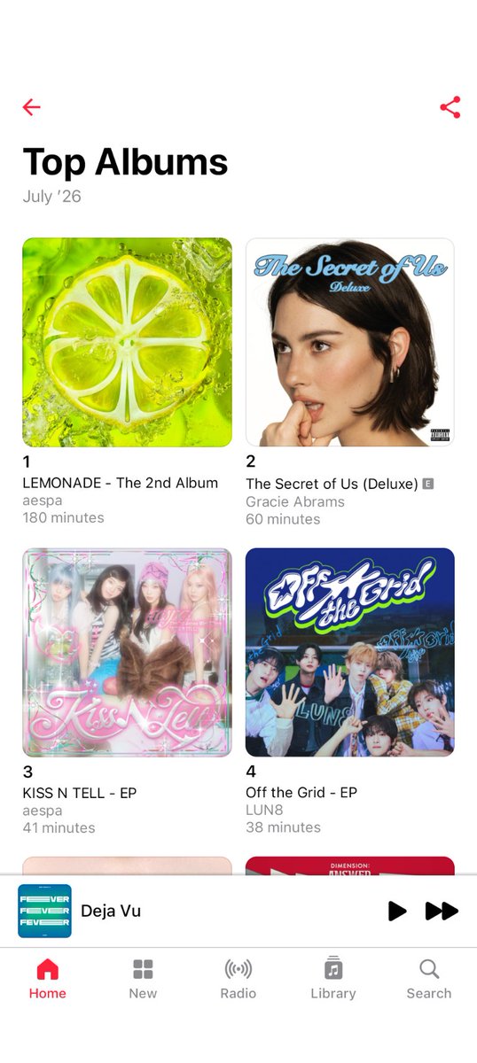 myaespadaze's tweet photo. Apple music replay for July 🎶🔀💞

#applemusic #applemusicreplay #aespa #enhypen #ateez #lun8 #july https://t.co/eqXwwpvjjy
