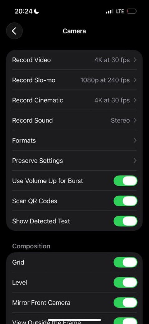dekreationz's tweet photo. use these settings to get your normal camera to look as clean as a digital camera https://t.co/4sSoJlSBQR
