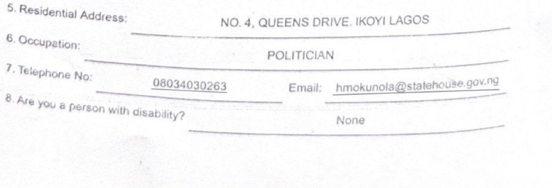 trigottista's tweet photo. The President of Nigeria submitted the email of a business CEO as his personal email 

Hakeem Muri Okunola @ statehouse dot gov dot ng

E don be for una o https://t.co/2JviD0WYut