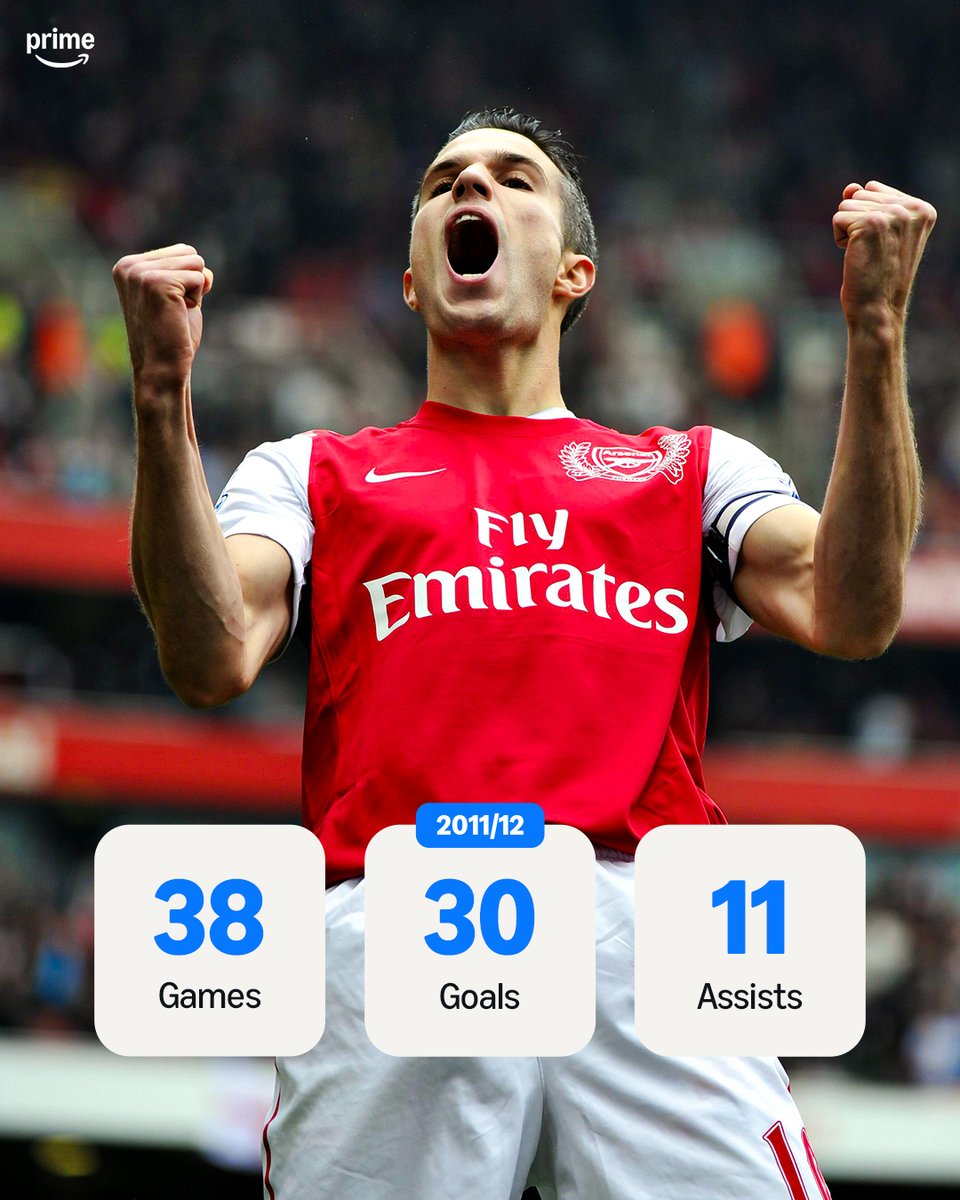 primevideosport's tweet photo. Never forget Robin van Persie's iconic back-to-back seasons for Arsenal &amp; Manchester United 🔥🇳🇱

He didn't miss a single game 😤 https://t.co/h4XLqDIgcx