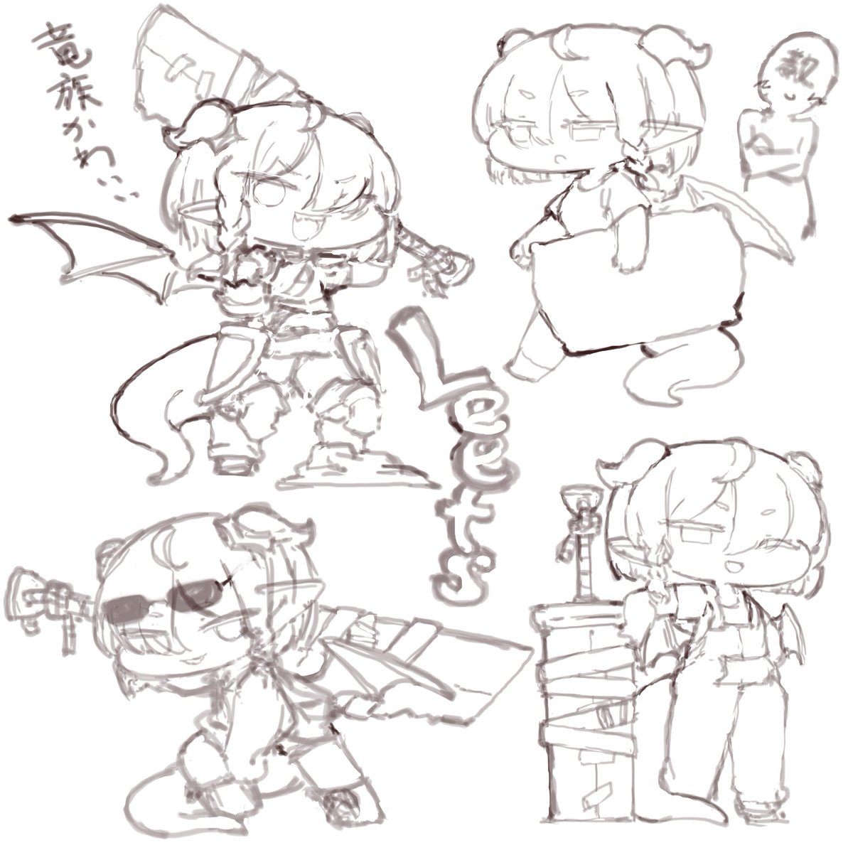 BaROQUE_EGO's tweet photo. トリッカルよりリッツラフ　
全部描いてくか悩みつつちょこちょこ進めてきます
φ(:3 ⌒ﾞ) https://t.co/dCHld1D7Ag