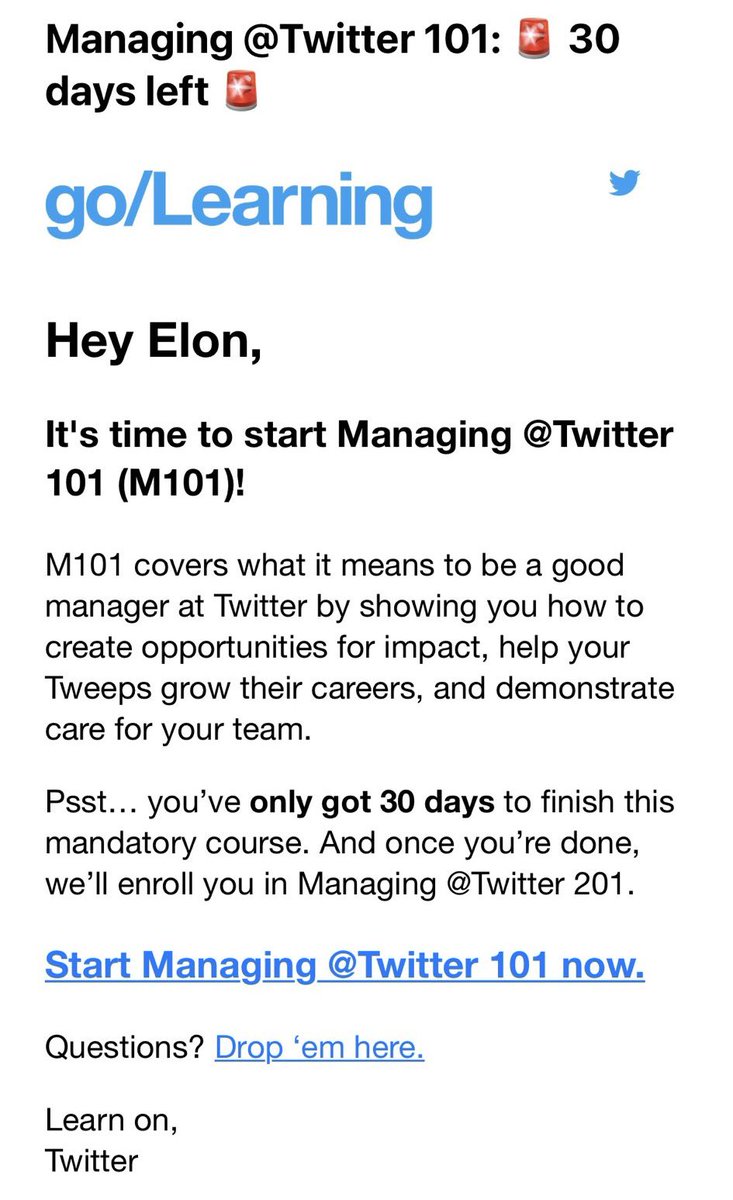 cb_doge's tweet photo. Elon Musk received this email just three days after buying Twitter 😂 https://t.co/R28lchW8Hx