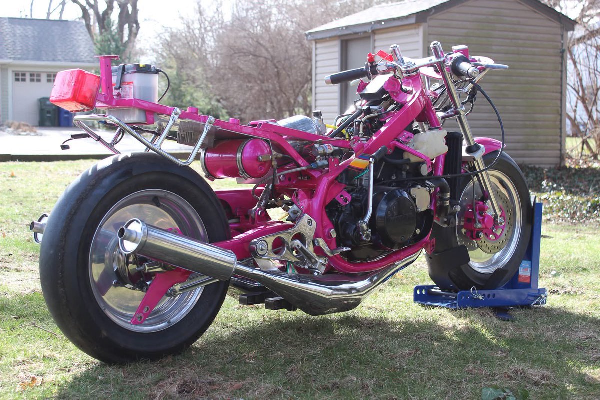dada04mach's tweet photo. おー
ヤマハYSR50でドラッグバイク仕様？
可愛いねぇ

からの

エンジンRZ350で
ドン引き https://t.co/6j8esZwdzS