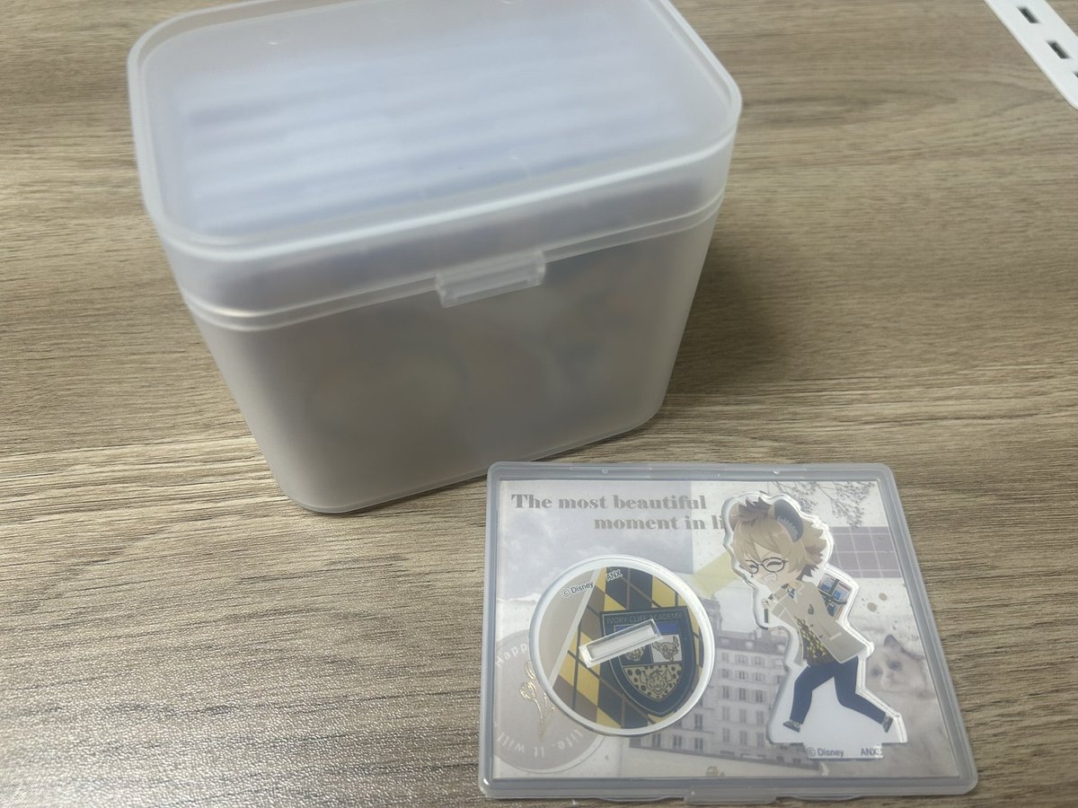 Ruggie_202504's tweet photo. ミニアクスタの収納方法悩んでたんですけど、セリアのケースに厚紙で型取りして収納したら結構良かった！

これなら持ち運びも傷つかないし、必要なものだけ持ち出せるー！ෆ.*･ﾟ https://t.co/GfmNUonfvu