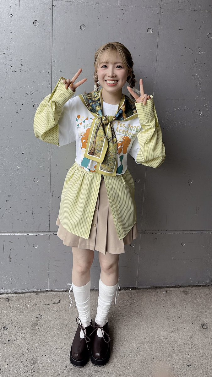 karin_takahashi's tweet photo. FGO Fes. 2026 #FGOフェス
２日間ありがとうございました🌻

皆さんと一緒に楽しい時間を過ごせて嬉しかったです✨
素敵な時間をありがとうございました♪

今日は、描き下ろしゴッホちゃんをイメージした素敵な衣装を用意していただきました🍟

#FGO #FGO11周年 https://t.co/h8YEfJHmx0