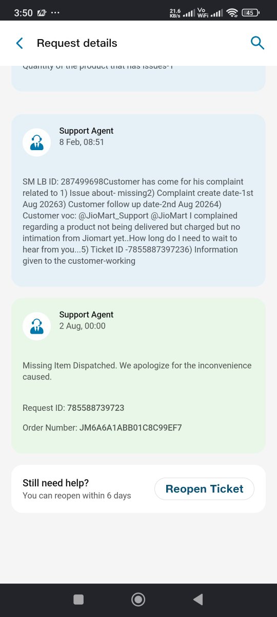 bikulae's tweet photo. @JioMart_Support First of all why it's showing Jan /Feb when It's August now.And it's almost 4pm and your item dispatched around noon hasn't arrived yet.... https://t.co/2G3rMvXfcM