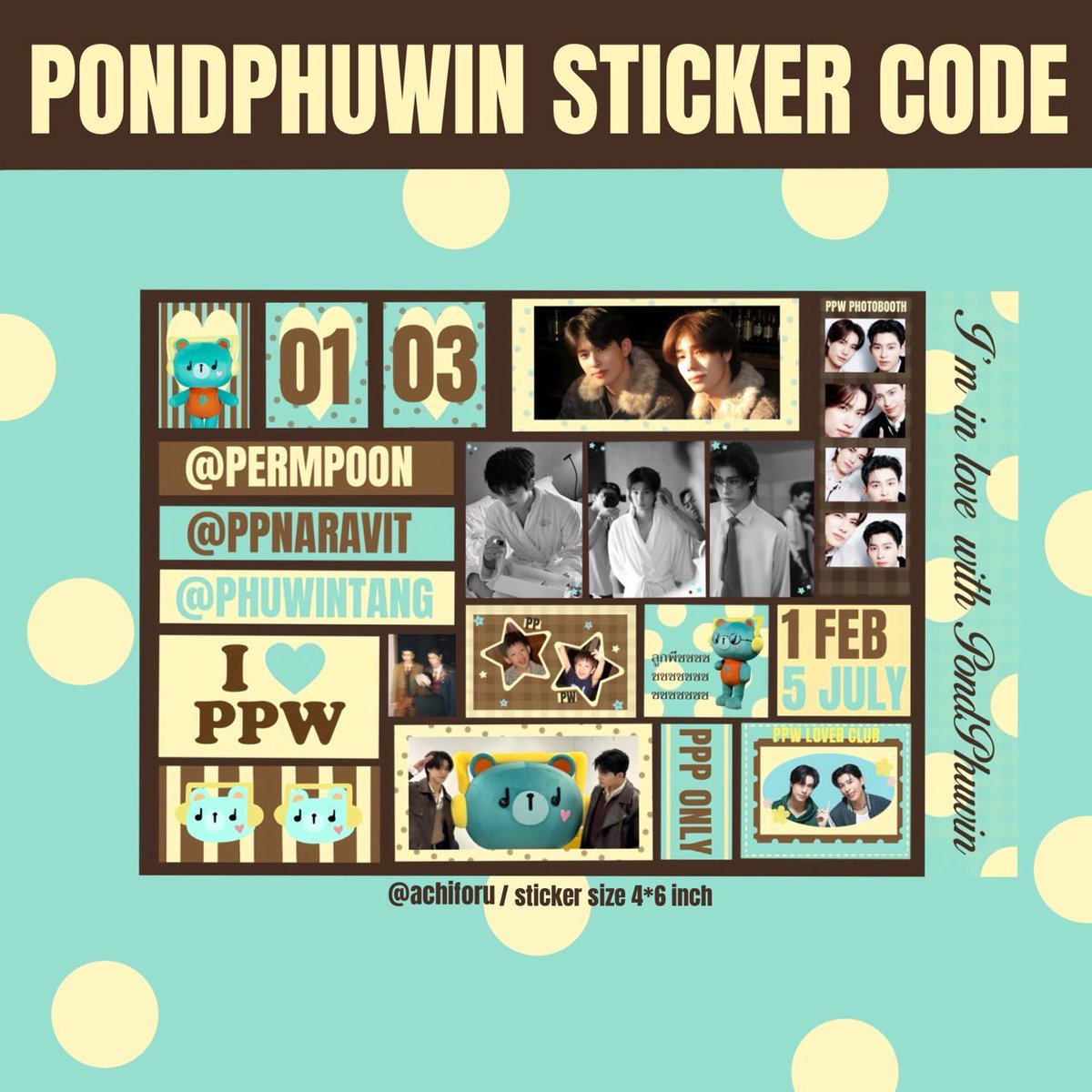 achiforu's tweet photo. ꒰ rt  before use ꒱ 🐻🐼
 𑣲 Giveaway for #PondPhuwin 
Code : 600126 (4*6)  ♪ ˖° 
（ Personal use only nakaa ）
-ใช้แล้วมาอวดกันได้น้าา- 
#moshimoshi #ปอนด์ภูวินทร์ https://t.co/jb2q0I6CGx