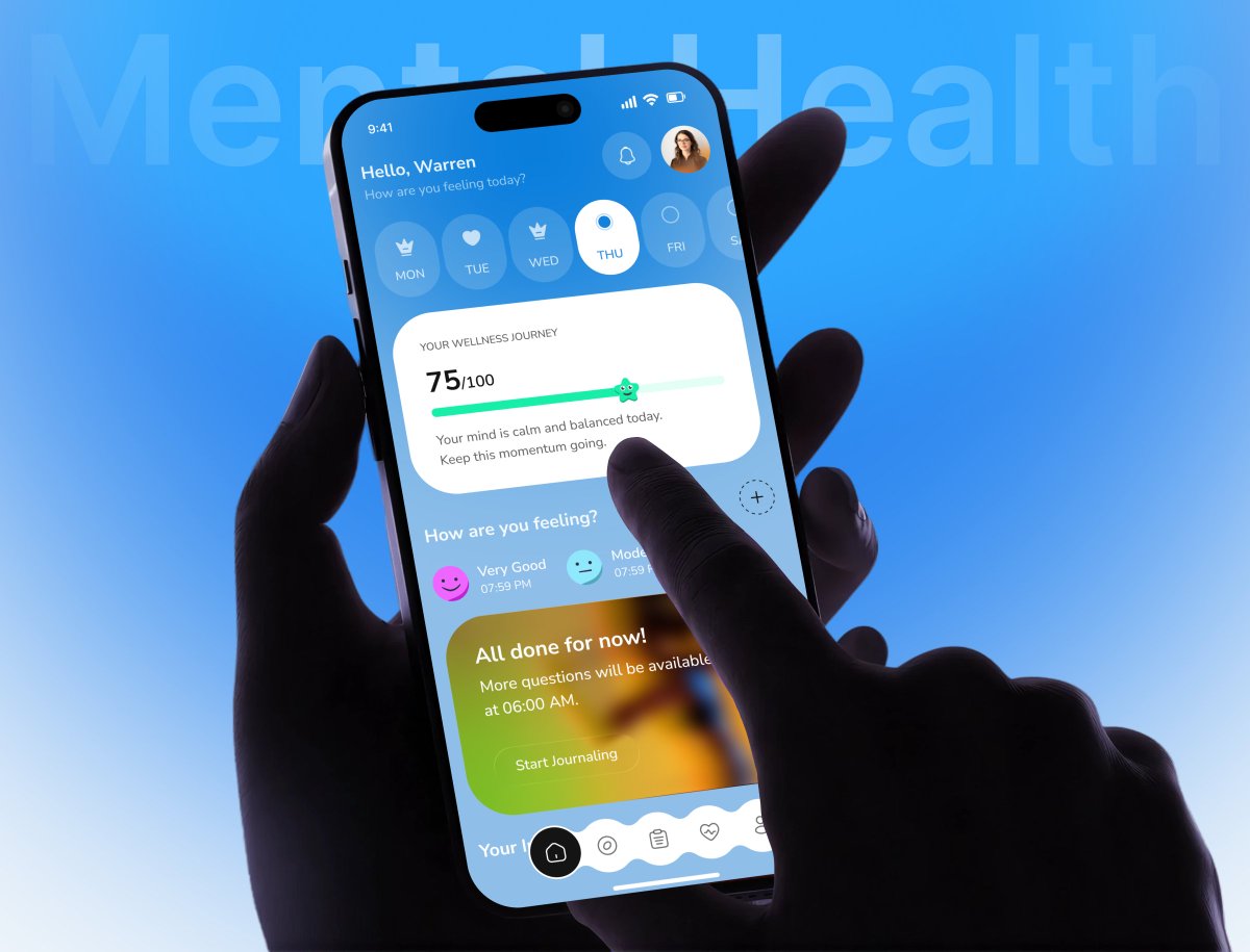 uiyeasin's tweet photo. Mental Health &amp; Mood Tracker App

#MentalHealthApp #AppDesign #MoodTracker #MobileAppDesign #Healthtech #SelfCare #WellnessApp #ProductDesign #CaseStudy  #iOSApp  #UserExperience https://t.co/tLV67F0LG1