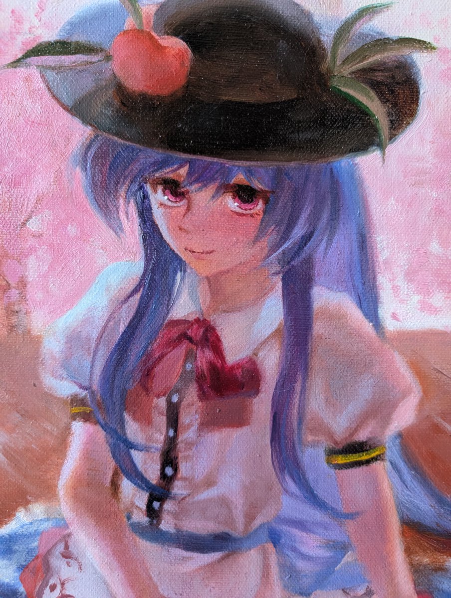 yuurenkyouko's tweet photo. Tenshi - oil on canvas, 70x50 cm
#touhou #東方Project https://t.co/trVaER0D4l