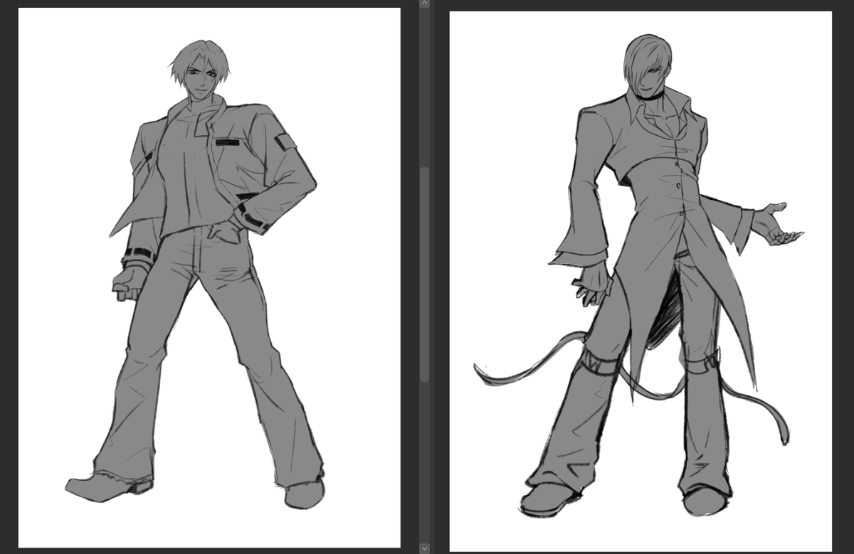 sketch #KOF #八神庵 #草薙京