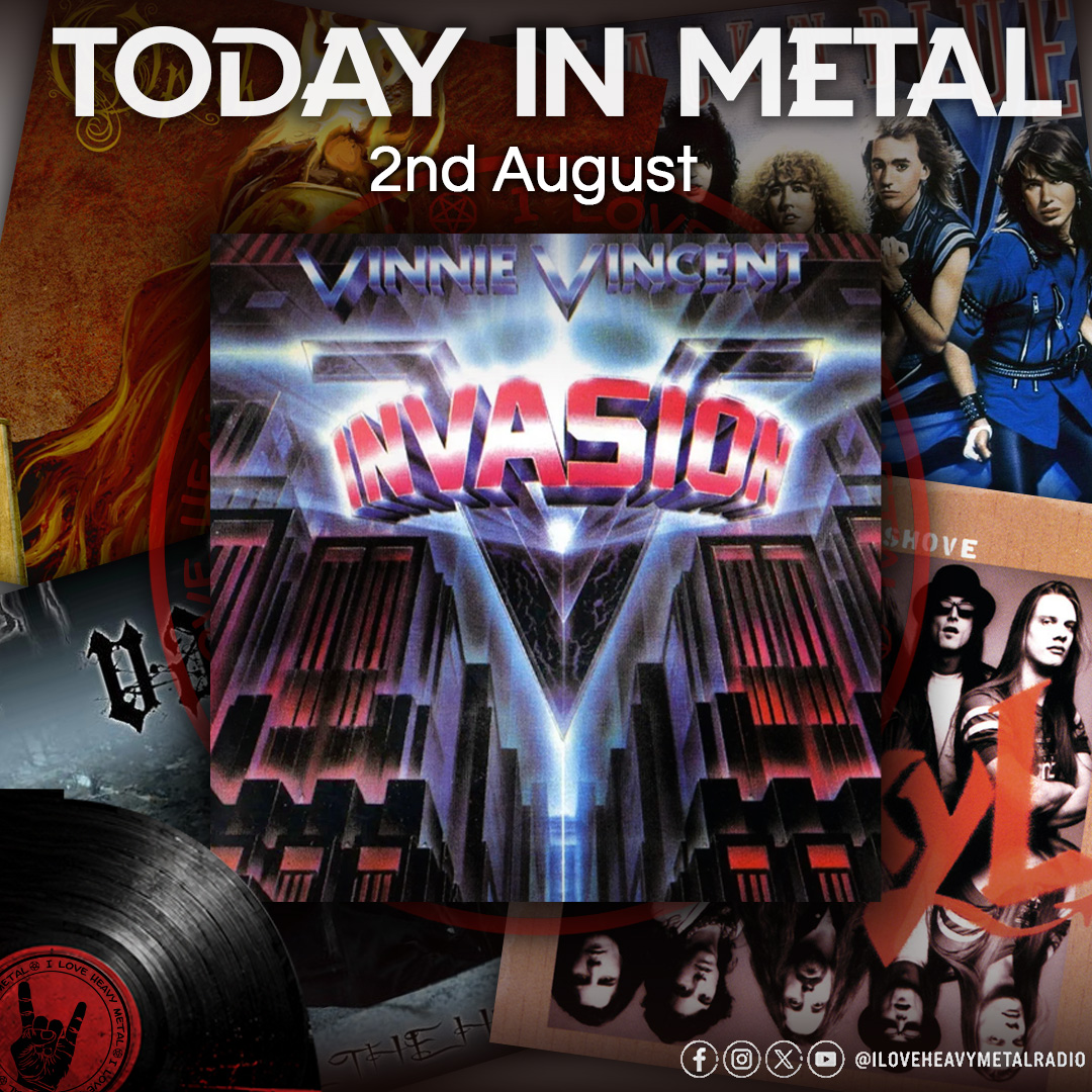 iloveheavymeta's tweet photo. #VinnieVincentInvasion celebrates its anniversary today! August 2 also brought releases from #BlackNBlue #Rush #Jackyl #Opeth #Vader and more. What are you spinning today?🤘
https://t.co/adotrw6WvQ
#TodayInMetal #IloveHeavyMetalRadio https://t.co/E4UjN5IEBM