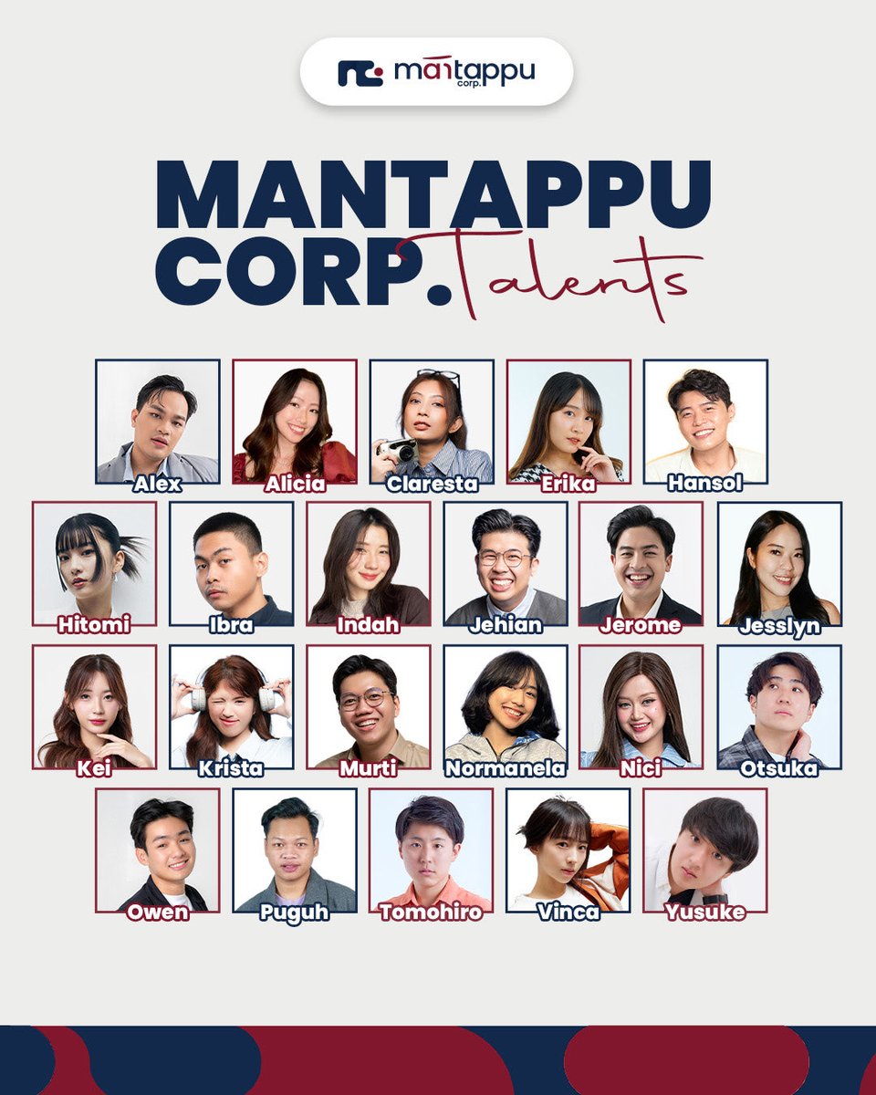 mtpent_'s tweet photo. Introducing: Mantappu Talents 2026! 🤩✨ https://t.co/AqO6l5nh99