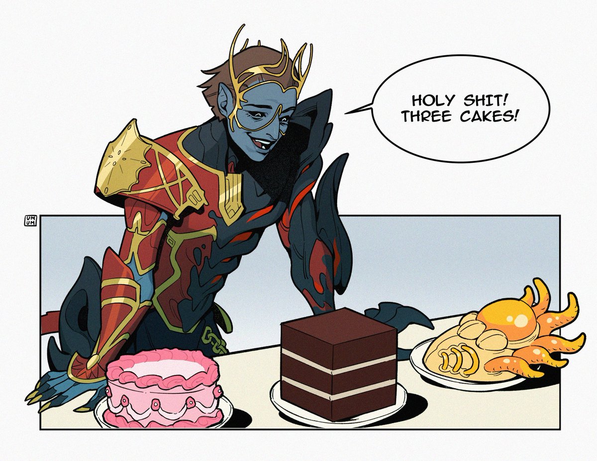 ayumumum's tweet photo. I've been thinking a lot about these three having a cooking battle.

#warframe #warframefanart #tennocreate https://t.co/uyF4b3qU4g