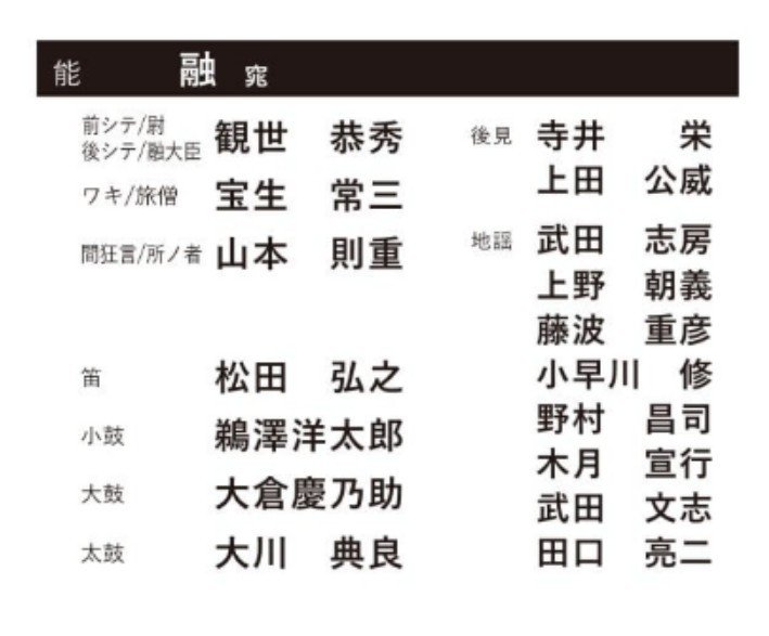 dandan_dankichi's tweet photo. #観世能楽堂 『融』河原院で晩年を過ごした源融の亡霊と風雅に楽しむ月夜の晩。観世恭秀シテは前場の老人の風情ある佇まい、在りし日に思いを馳せる様子に味があり、都の山々を語り宝生常三ワキと極まる姿も美しい。後場の融大臣は打って変わり舞が大きく華やか。声は以前より小音だが体はよく動き見事 https://t.co/knl7bPLyhY