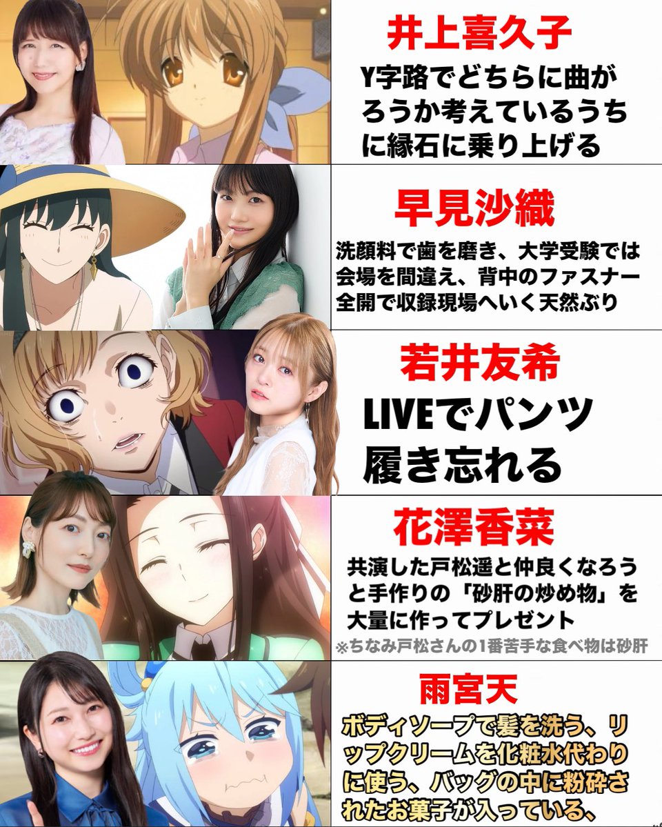 Akikun1124's tweet photo. 人気声優の天然エピソード https://t.co/16MJUyFTho