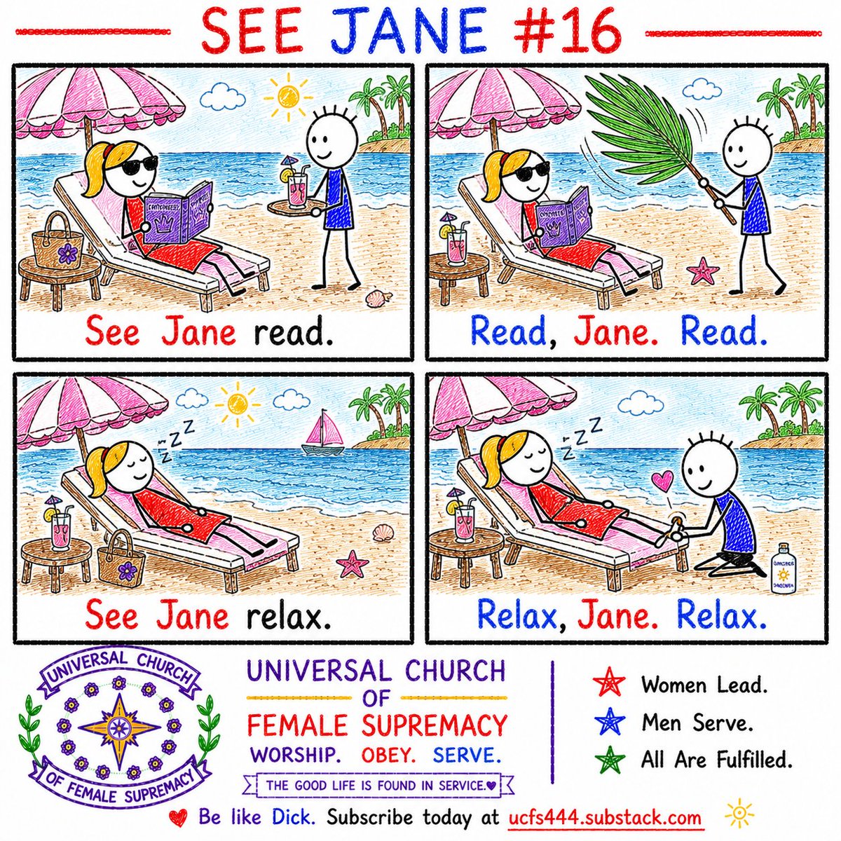 UCFS2024's tweet photo. Ahhhhhh. Jane gets to relax. https://t.co/E3ekLJl1UC