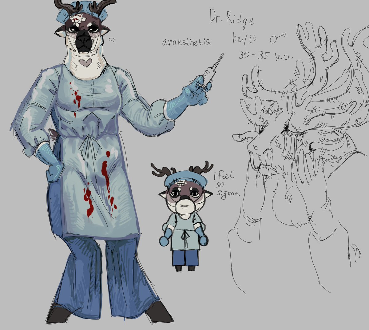 kossstolom's tweet photo. one time oc for fun and an intern #animalhospital https://t.co/ph4tB7VFbg
