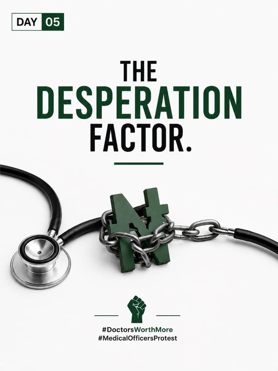 MedicaDental01's tweet photo. accepted a salary below ₦300k because you were afraid of being unemployed? This desperation is exactly what hospital owners exploit. You are not desperate. You are valuable. You are skilled. You are irreplaceable. Stop accepting crumbs.#DoctorsWorthMore #MedicalOfficersProtest https://t.co/S4xtkCNztG