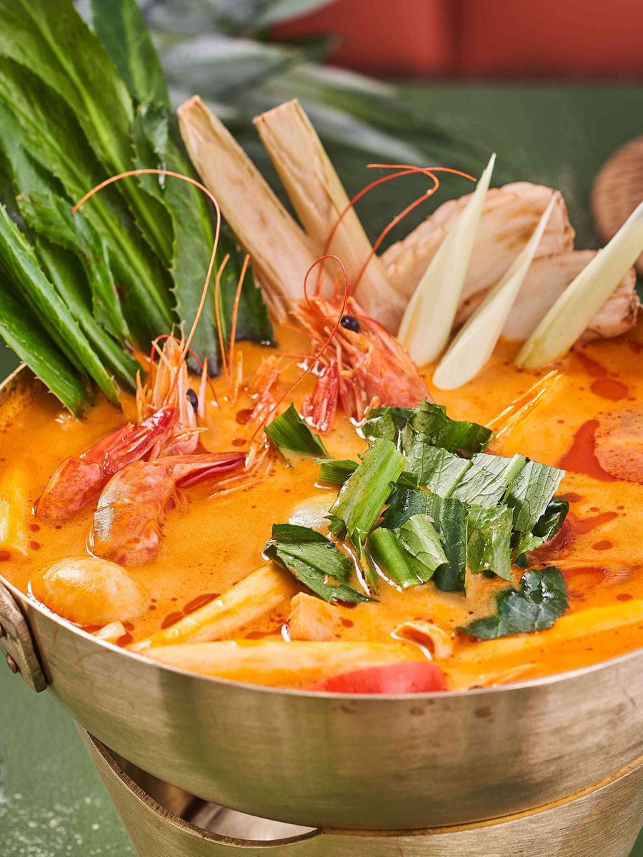 IrvinHadfiimo's tweet photo. Just had the most creamy tom kha gai in Bangkok—coconut milk, lemongrass and a kick of galangal hit so different. Food coma incoming  #ThaiEats https://t.co/3au9v5cQSR