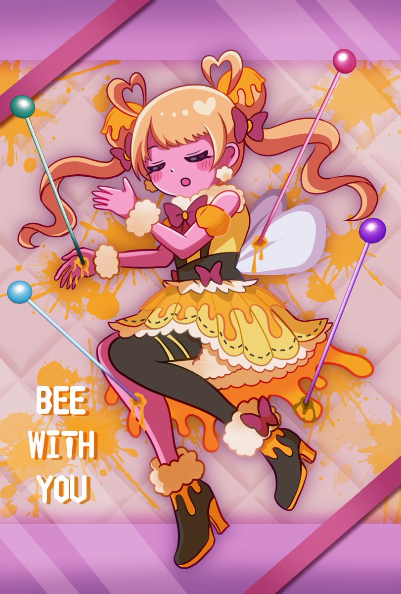 Horyu_HORN's tweet photo. ハニーの日なので載せちゃお
オリジナル魔法少女　#蜂うぃずゆ〜 よりうぃずファミィ🐝🍯 https://t.co/h9BqNBS584
