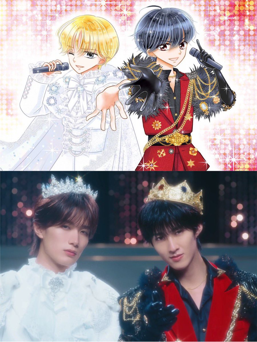 __iIIy9's tweet photo. ジャケ写と本人たちの衣装、完全に一致だからもうこうなれば佐野さんはスタダコード確定。 
#MILK #罪と罰と雨とキス https://t.co/gRxwiXSBu9