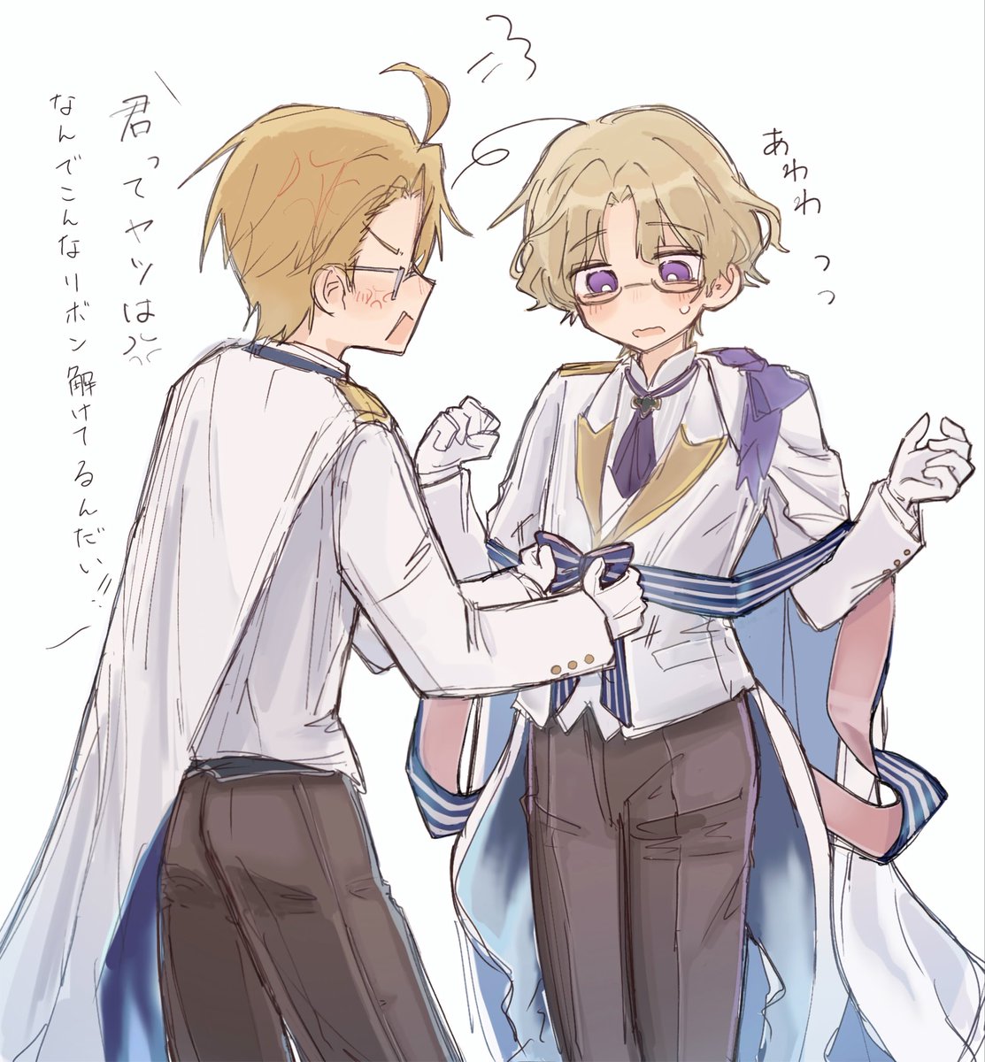 we__vee's tweet photo. ちゃんと結んで！！！
新衣装ほくべーかわいい（ ;  ; ） https://t.co/hzuRlLyWDk