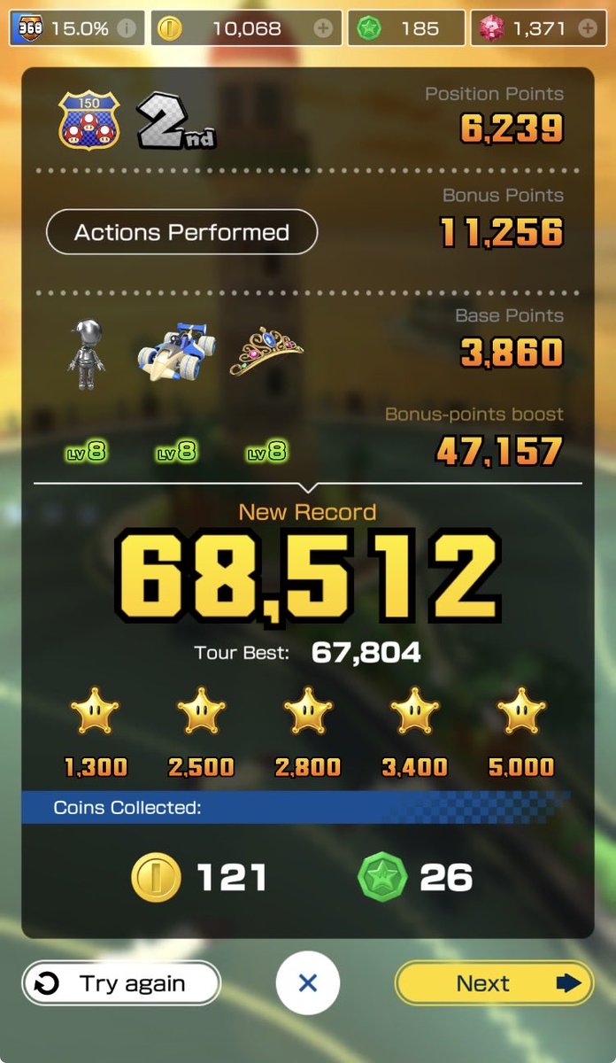 r8poultice's tweet photo. first attempt using lucky 7 on this track just for fun, 2nd place btw🫠 https://t.co/Yyi6FVFC2C