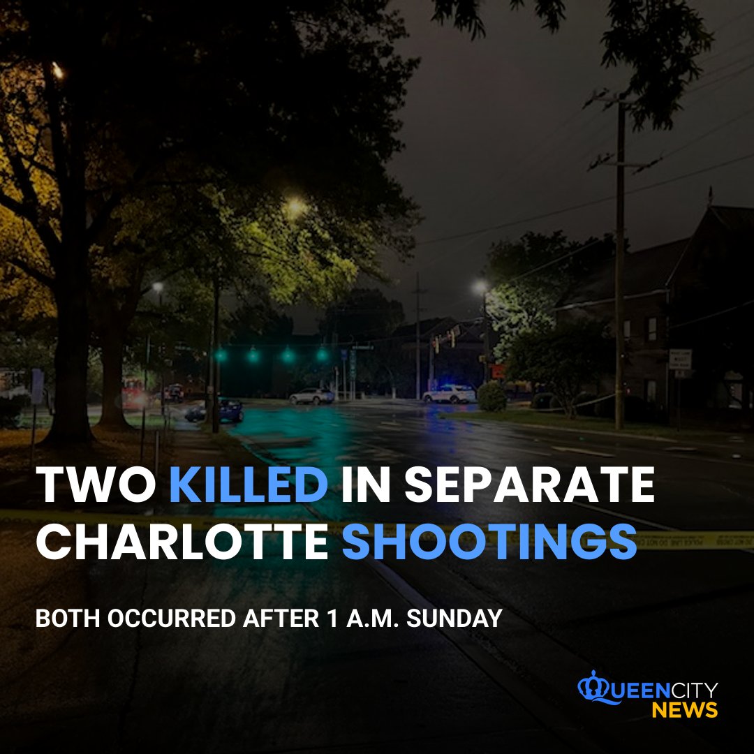 Queen_City_News's tweet photo. BREAKING OVERNIGHT | Two people are killed after separate homicides that happened within minutes of each other in Charlotte: CMPD.

Read more: https://t.co/XU7pNQlcTV https://t.co/rf72eNXLsx