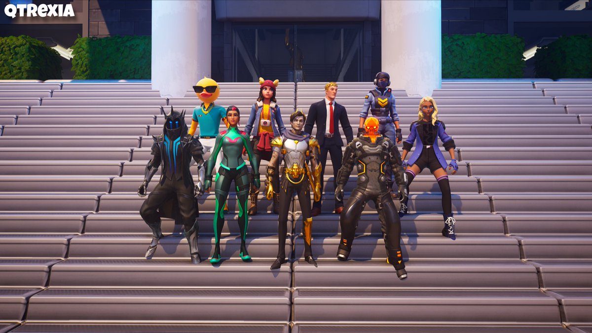 Qtrexia's tweet photo. Group Photo Of All Employees! 📸

#Fortnite #FortniteCreative #FortniteArt #Midas #Singularity #DarkVoyager https://t.co/gR5f4Nrd9T