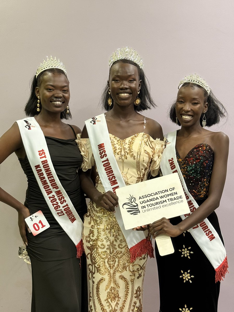 auwott's tweet photo. A huge congratulations to the newly crowned Queens of Miss Tourism Karamoja 
🏆 Queen: Nanyang Brenda Lopez Lopeyok – Karenga District

🥈 1st Runner-Up: Awilli Lynn – Abim District

🥉 2nd Runner-Up: Anyeko Vicky Omara – Abim District
#Womenintourism https://t.co/Bv0NS95dGD