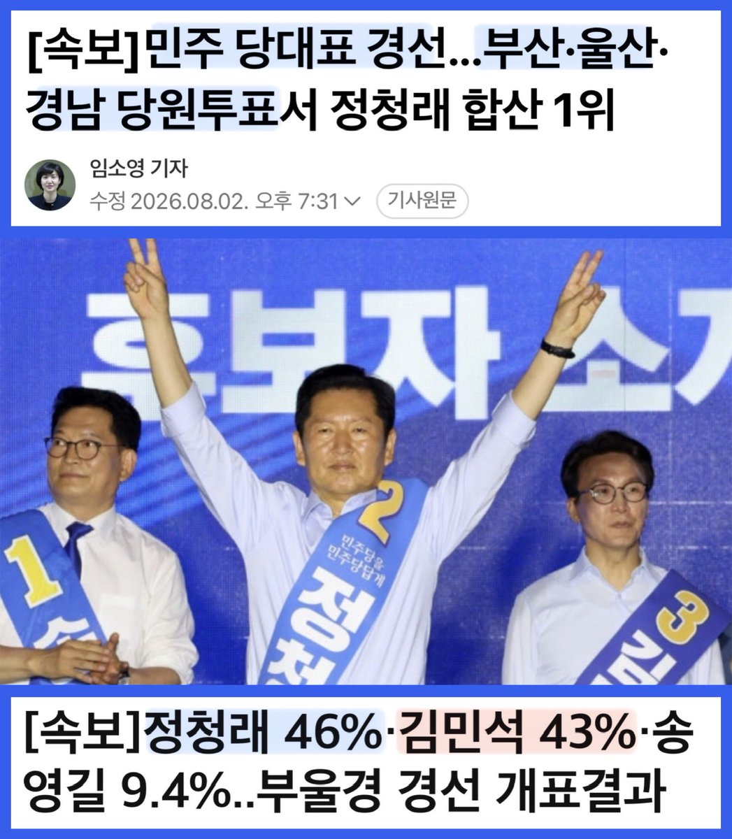 sharpark30's tweet photo. 명픽 총리 프리미엄에 의원들의 노골적인 지원까지 받았어도 정청래 승리
결국 명픽이 아닌 당원이 이긴다.
#알정찍 https://t.co/nUqmTDr8uJ