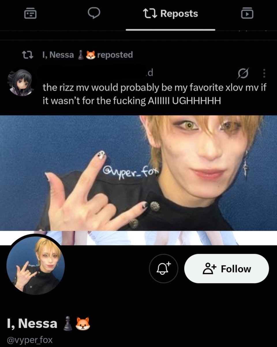 Iixcart's tweet photo. funnily enough, they rted a twt about disliking AI while literally using it to steal 😅

now idk for the rest of the contents and claims, but i also feel like ive seen that haru pic too before. not sure what this person's goal is but just be careful with who you're interacting with!

how did i found out? they were retweeting my tweets and i just happen to tap on their acc, only to be shocked with what i found cause i definitely have seen all those contents from the original owners before lol