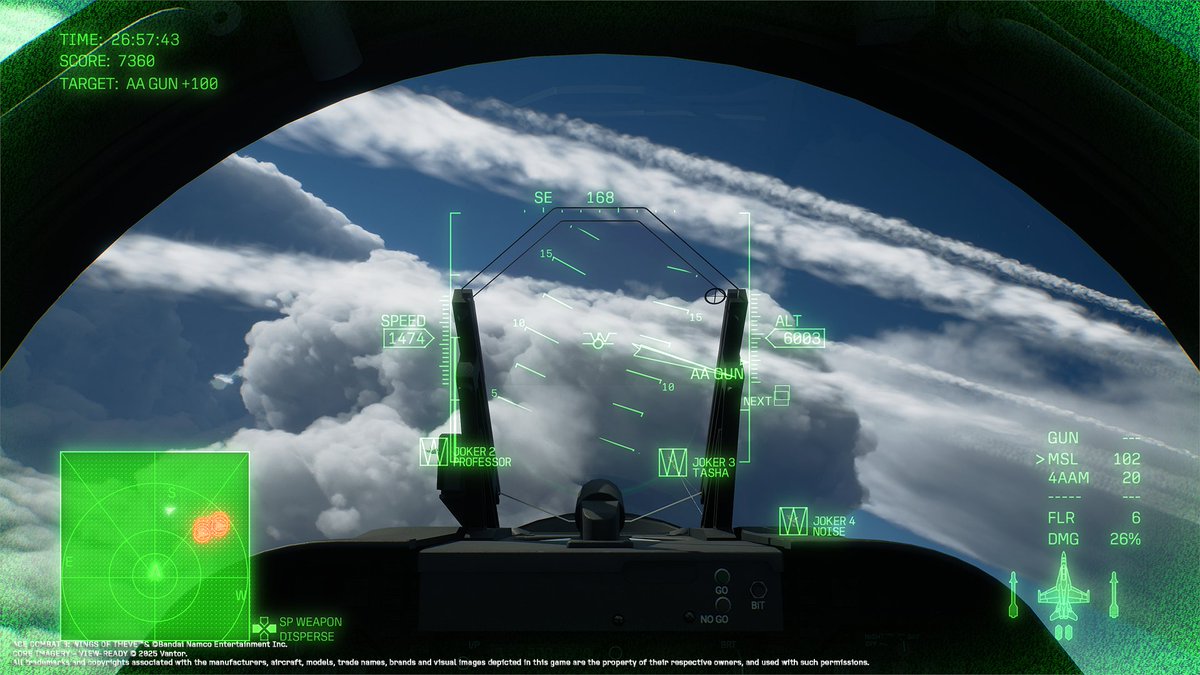 AceCombatGames's tweet photo. Let's take a look at the functional beauty of the skies in #ACE8!
The skies in ACE8 go beyond simply pursuing beautiful graphics. They also incorporate “functionality” designed to deepen your enjoyment of aerial combat.
For example, enemy contrails, smoke from being hit, and light reflections on the canopy—these aren’t just visual effects; they’re meticulously recreated as crucial “signs” for the player. This dramatically increases the amount of information you can use to make decisions during dogfights. Players will experience the profound process of “spotting, analyzing, and making decisions” based on the situation. 
As a result, gameplay becomes even deeper and more strategic, offering an overwhelming sense of immersion that makes you feel as if you’re truly flying through the sky!
#ACECOMBAT
