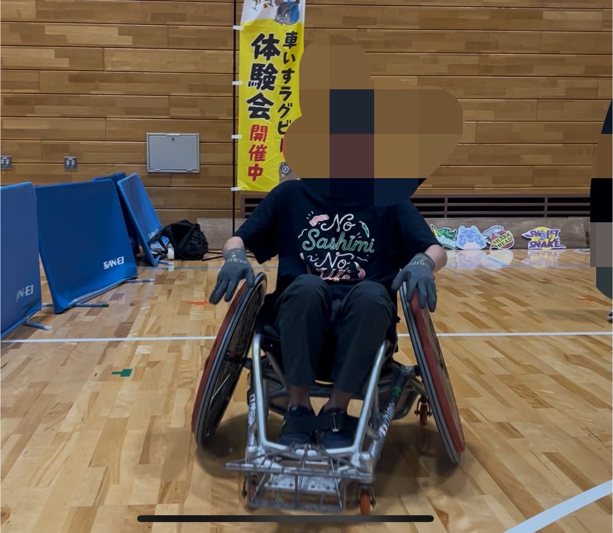 momonoeyes's tweet photo. 今日はゴリパラ応援団で、車いすラグビーの観戦に！
想像以上の迫力���圧倒された上に、体験もさせていただいて貴重な経験に✨
きっとまた観に行きます😆

それと少しだけど熊本の支援も😌
#ゴリパラ応援団
#ゴリパラ https://t.co/eGdGh1qTqH