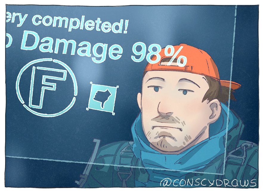 conscydraws's tweet photo. An average day of a delivery bot 
#deathstranding #deathstrandingfanart #Samporterbridges #artistsontwitter #sillycomics @Kojima_Hideo @HIDEO_KOJIMA_EN https://t.co/cnOrqiQKXv