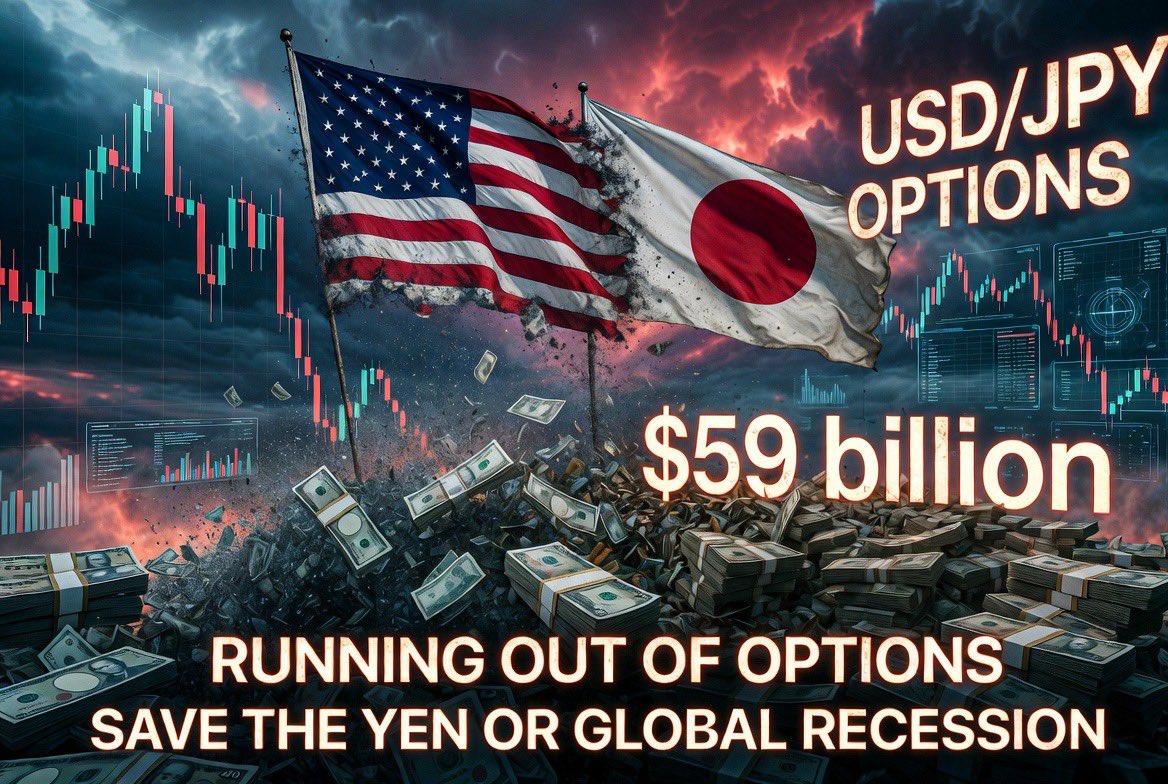 VITALIYMERANO's tweet photo. 🚨 Japan’s yen crisis just went nuclear.
US joins the fight for the first time in 15 years after Japan already burned nearly $59 billion.
Save the yen… or risk triggering a global liquidity shock. The carry trade is watching.
#Yen #Japan #Forex #USDJPY #Bitcoin #Crypto #LiquidityCrisis