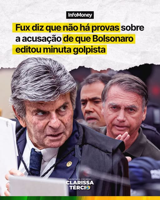 nelsonpaffi's tweet photo. ministro Fux:
A maior prova é que nunca apareceu a tal "minuta do golpe".
Você viu? https://t.co/d9kOC2hi2S