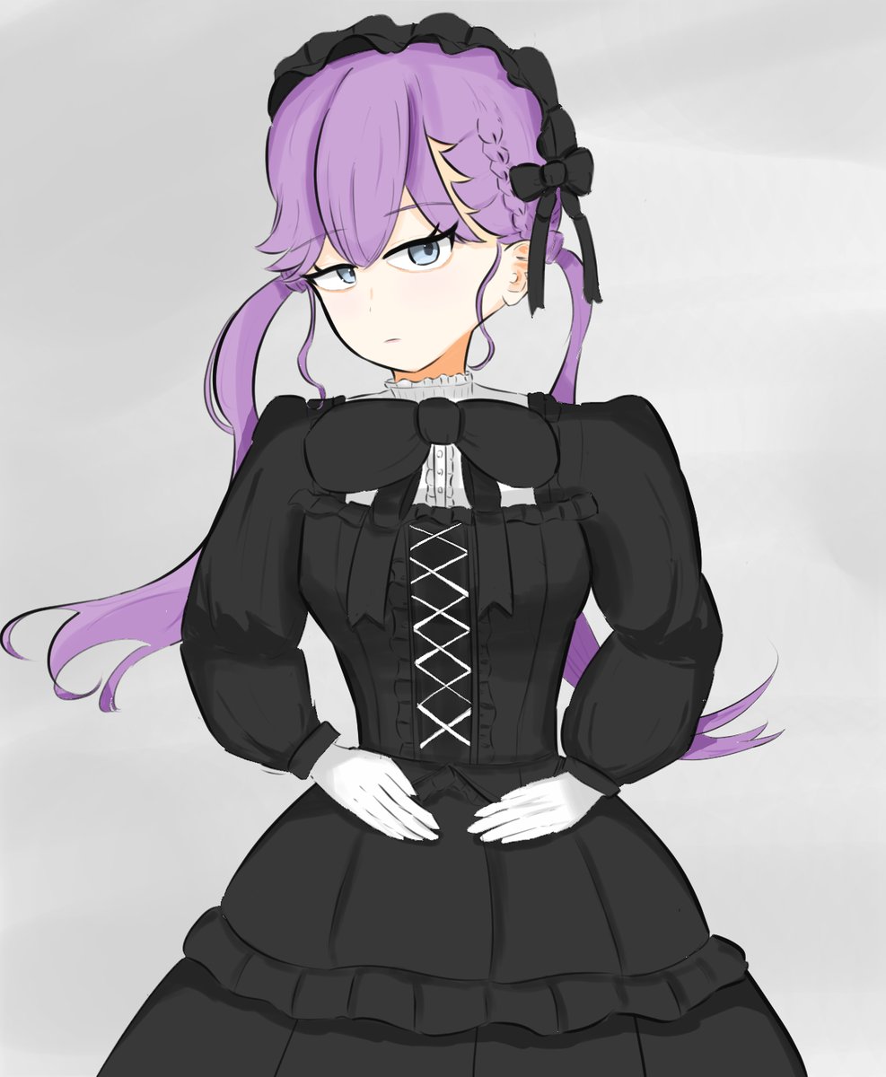 AkaiCambridge's tweet photo. ゴスロリ着させたかった
＃賀陽燐羽
＃学マスFA https://t.co/mbga03ceig