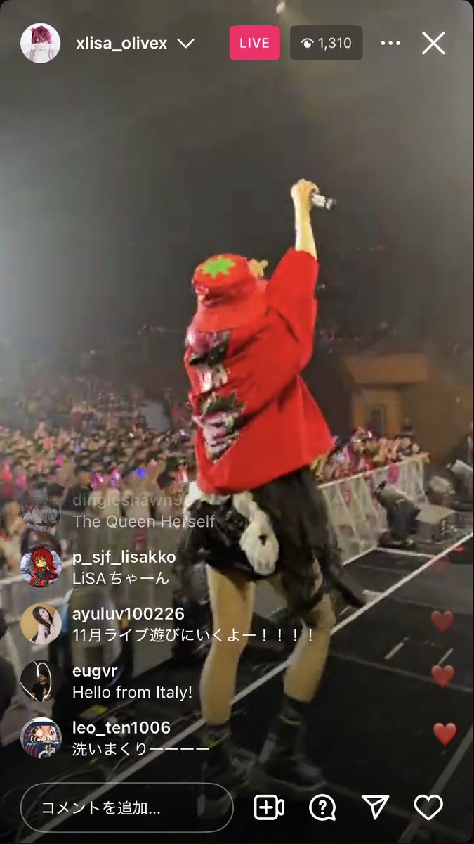 sjf_p's tweet photo. LiSAちゃんアジアファイナル🇰🇷🫘あらい
インライありがとーーーー🥰

#LiSA_ASiATOUR2026 
#オリンピックホール　
@LiSA_OLiVE https://t.co/mzYDyF46e5