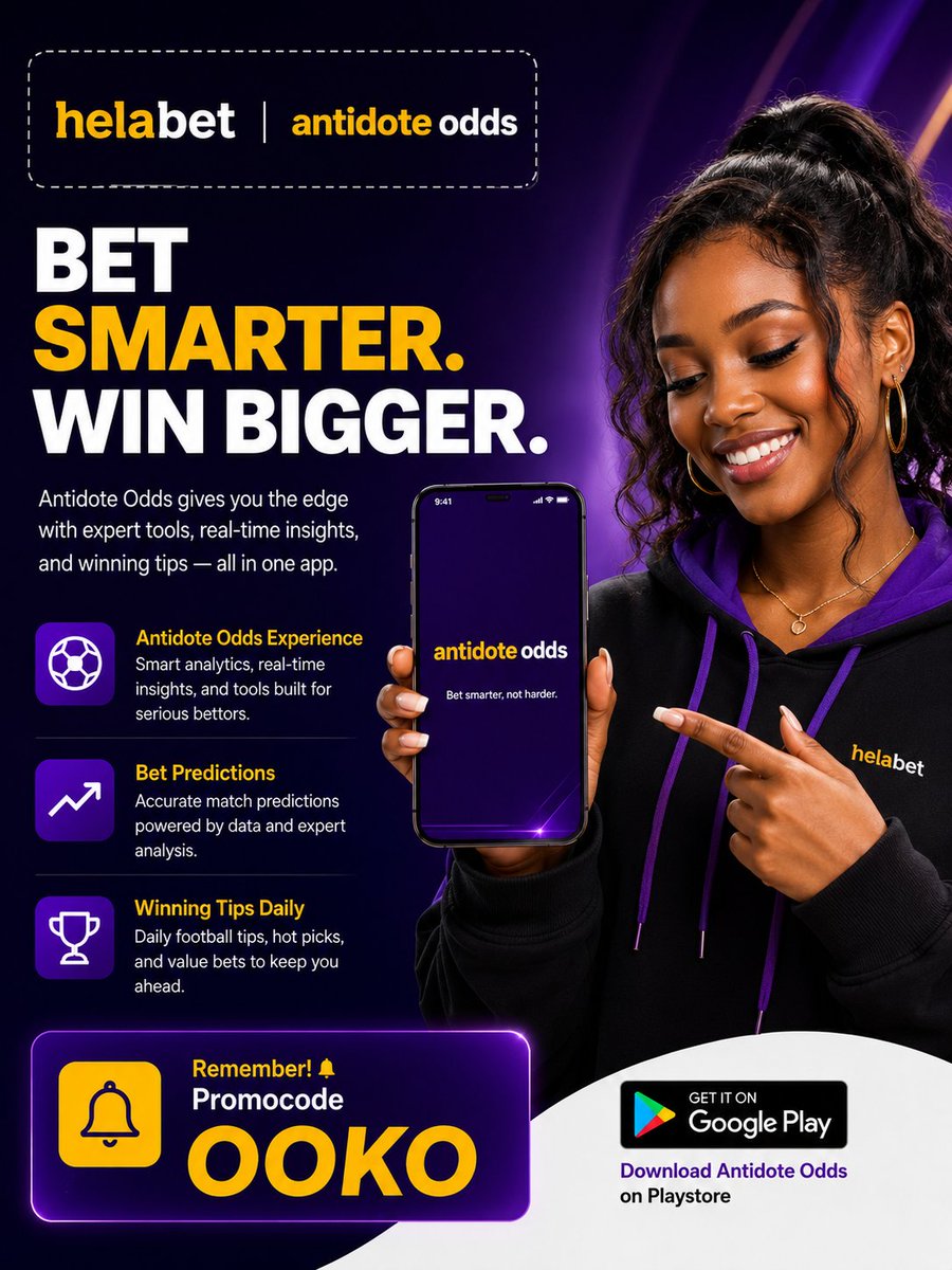 izohcapone's tweet photo. Well analysed odds
Booking code 👉D5C9Y
Use Promocode-Ooko 
Not on helabet 

REGISTRATION LINK:👉🏾 https://t.co/XDBRAAhJwv
To join our channel;https://t.co/KnOhwohXym
/BQYWr0Gui4HKdhlkBBVcEk

Use the PromoCode OOKO to get Up to KES 16,000 Bonus on Deposit https://t.co/9T1BU2xl3I