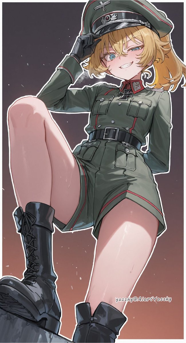 AiartYasshy's tweet photo. 罵るデグレチャフさん #幼女戦記 https://t.co/lOFw2cyv78