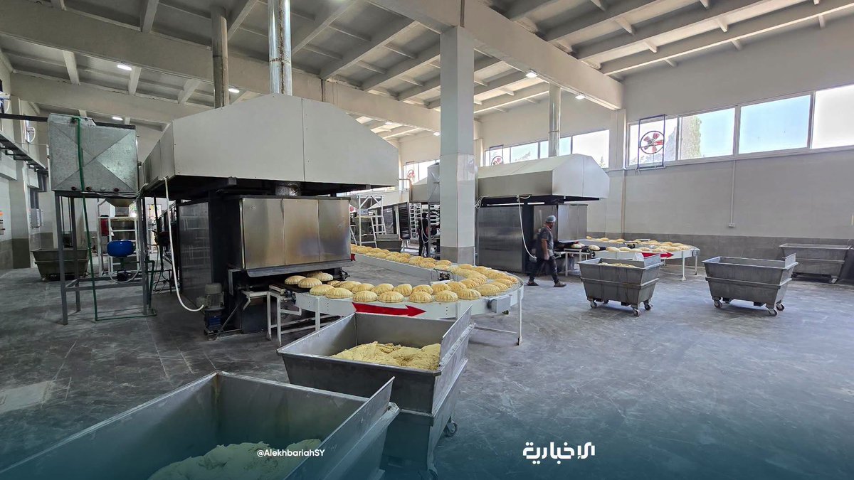 QalaatAlMudiq's tweet photo. The automated bakery of Maaret Misrin (N. #Idlib) reopened today following its rehabilitation & upgrade.

With 2 production lines, it is now able to produce up to 15 tons of bread every day, helping improve access to fresh bread for the residents.

The project was supported by @WFP.