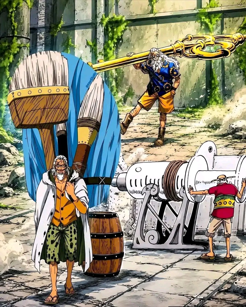 luffy_d_monki's tweet photo. Roger's former crew members also knew that the world is going to sink. And they started making their plans.

Shanks and his entire crew don't eat Devil Fruits

Crocus lives inside Laboon's stomach

Rayleigh was coating ship.

Gaban is in Elbaf, hanging out on Ripley's mountain

The Celestial Dragons (Tenryubito) live on top of the Red Line

One Piece is truly beautiful—everything has been connected from the very beginning to the end, and Oda has been planning this far ahead from the Reverse Mountain arc, to Sabaody, all the way to Elbaf.